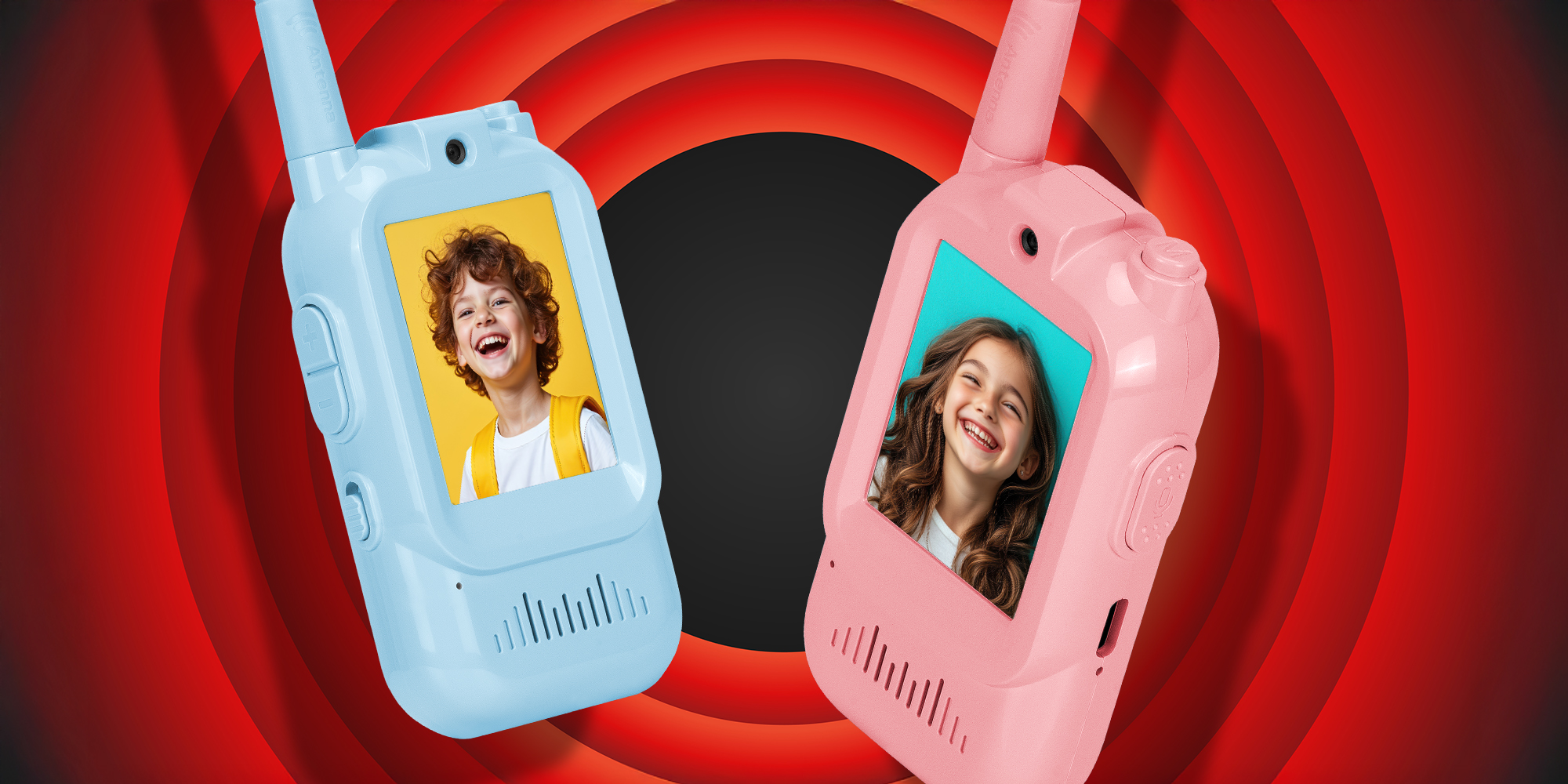 Krótkofalówka wideo Redleaf walkie-talkie WT2 - niebieska, różowa